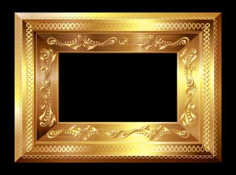 Gold frame 库存插图