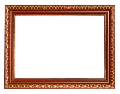 Gold frame isolated Stock Photos
