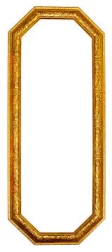 Gold frame isolated Stock Photos