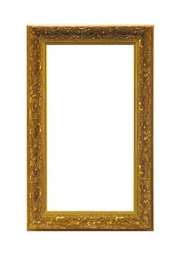 Gold Frame Isolated Stock Photos
