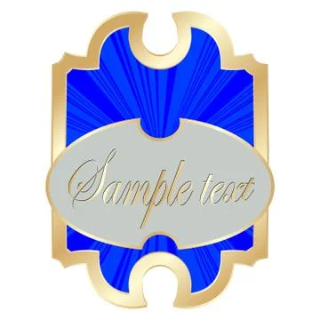 Gold frame label Stock Illustration