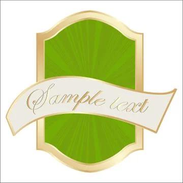 Gold frame label Stock Illustration