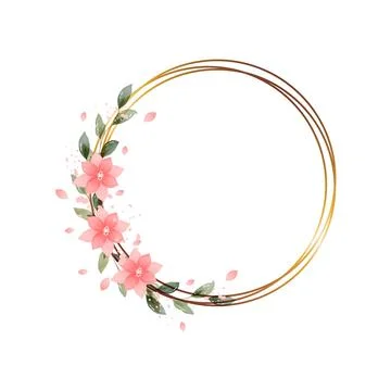 Gold frame with leaves. Stock-Illustration