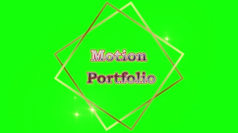 Gold frame motion portfolio text animation Stock Footage 340755007