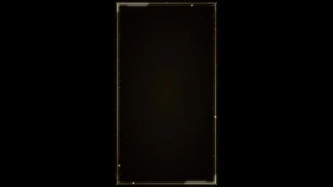 Gold frame overlay with floating particles for luxury wedding and event inv.. Video stock 337561530