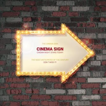 Gold frame in the shape of an arrow Stock Illustration
