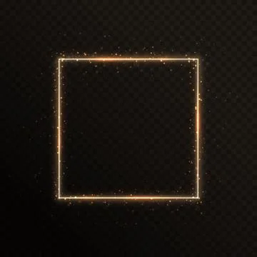 Gold frame with sparkles Stock Illustration
