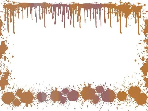 Gold frame of splash Stock Illustration