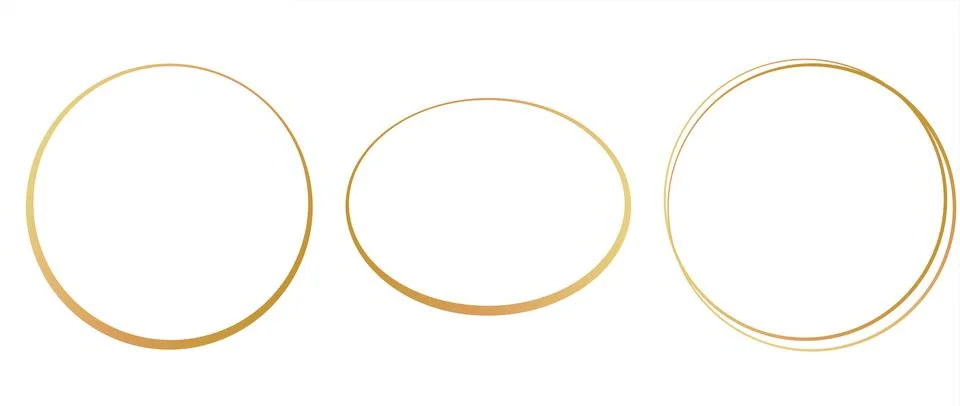 Gold frame with transparent background Stock Illustration