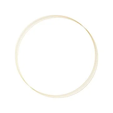 Gold frame with transparent background Stock Illustration