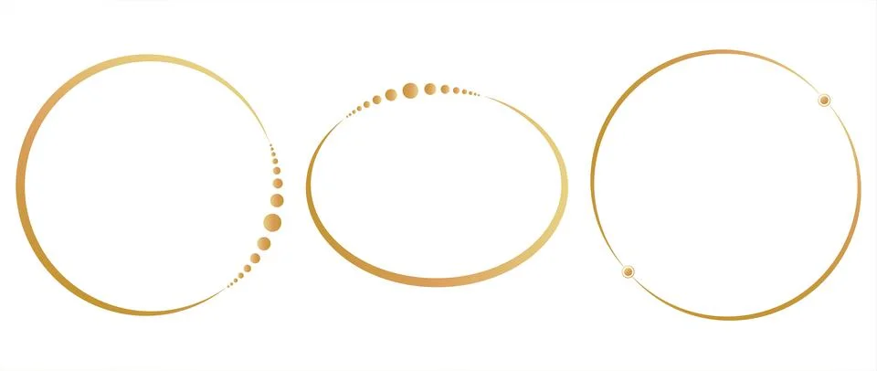 Gold frame with transparent background Stock Illustration