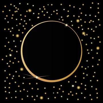 Gold frame with transparent background Stock Illustration