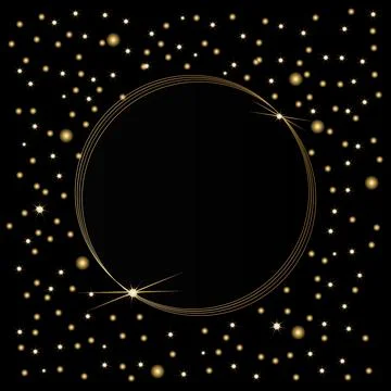 Gold frame with transparent background Stock Illustration