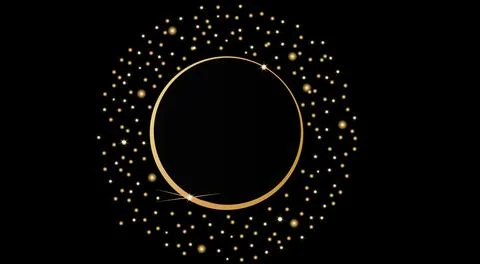 Gold frame with transparent background Stock Illustration