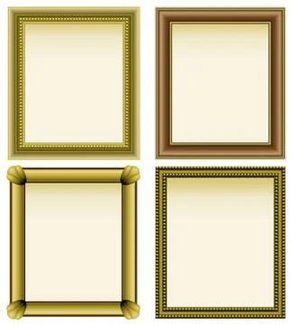 Gold frames Stock Illustration