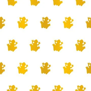 Gold frogs pattern Stock Illustration