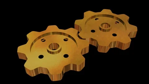 Gold gears Stock Footage 104679529