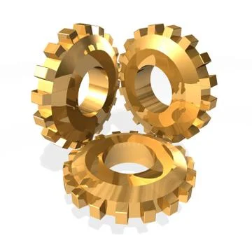 Gold gears Stock Illustration
