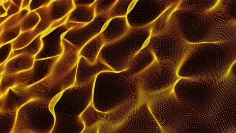 Gold genesis wave abstract background animation. Stock Footage 191942148