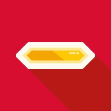 Gold geometric abstract long shadow button concept 库存插图