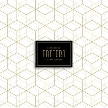 Gold geometric cube style pattern background Stock Illustration