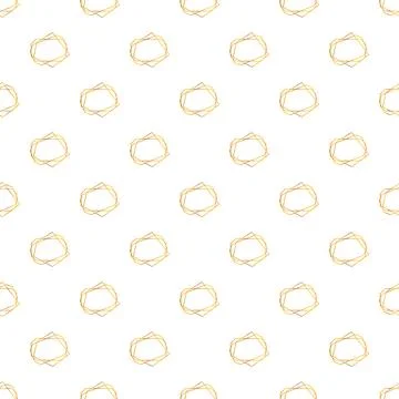 Gold geometric frames creating seamless luxury pattern Stock Illustration