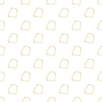 Gold geometric frames creating seamless pattern background Illustrazione stock