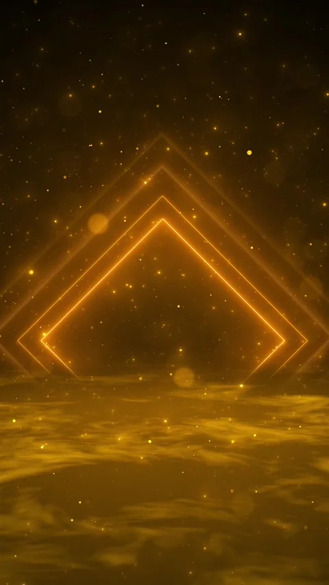 Gold Geometric Light Diamond Scene Stock Footage 333855484