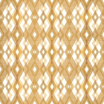 Gold Geometric Rhombus Seamless Pattern Design on White Background 스톡 일러스트