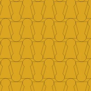 Gold Geometric Seamless keyhole patterns. Endless vector texture can be used for 스톡 일러스트