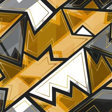 Gold geometric seamless pattern. Stock Illustration