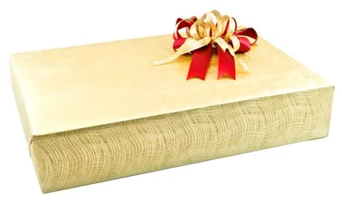 Gold gift box Stock Photos