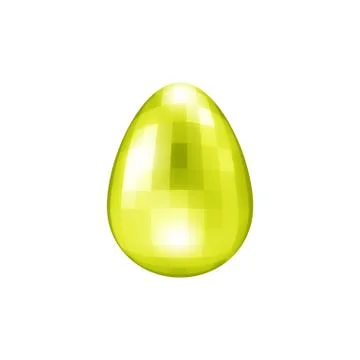 Gold Glass Easter Egg. Precious stone for logo design. Eggs Hunt. Festive Stock Illustration
