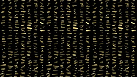 Gold Glass Pieces Motion Background Stock Footage