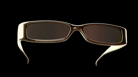 Gold glasses Stock Footage 1065891