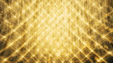 Gold Glitter And Reflection Lights イラスト素材