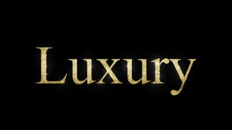 Gold Glitter Animation Creating the Word Luxury with Soft Light on Black Ba.. Stock Footage 325950086
