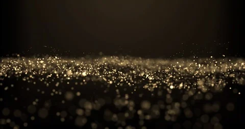 Gold glitter background with dust particles light and golden glittering wave Stock Footage 114819087