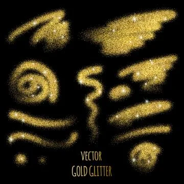 Gold glitter background Stock Illustration