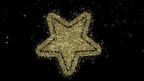 Gold Glitter Background. Loop Video stock 98736294