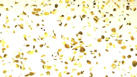 Gold glitter background with sparkle shine light confetti effect. Looped 스톡 동영상 336445323