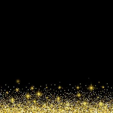 Gold glitter border with sparkles Stock Illustration