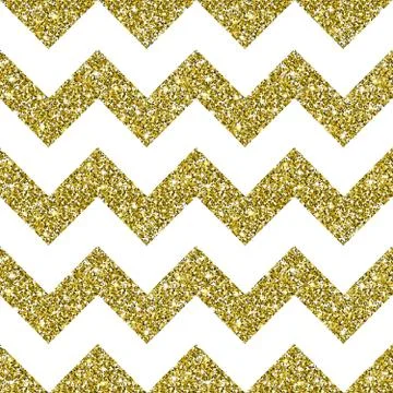 Gold Glitter Chevron Pattern Background Stock Illustration