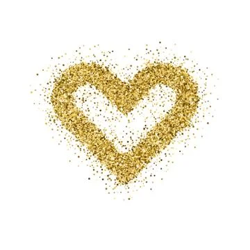 Gold glitter Christmas tree Stock Illustration