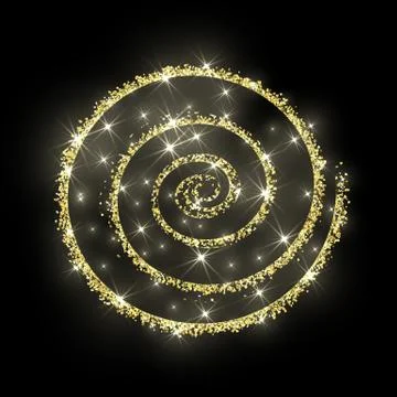Gold glitter circle golden vector abstract new year  texture bac Stock Illustration