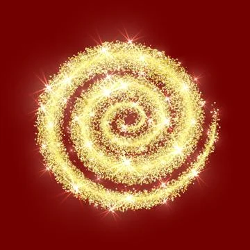 Gold glitter circle golden vector abstract Christmas texture red Stock Illustration