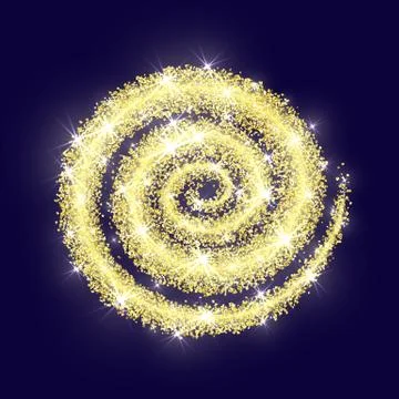 Gold glitter circle golden vector abstract new year texture blue Stock Illustration