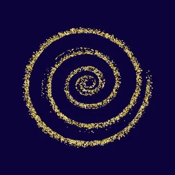 Gold glitter circle golden vector abstract new year texture blue Stock Illustration