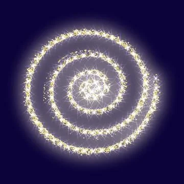 Gold glitter circle golden vector abstract new year texture blue Stock Illustration