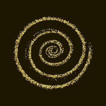 Gold glitter circle golden vector abstract new year texture bac Stock Illustration